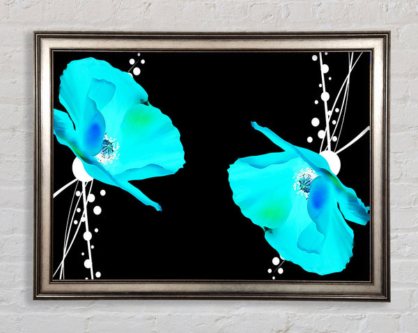 Blauer Mohn abstrakt