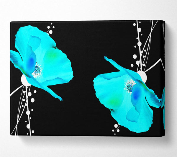  A Canvas Print of Blue Poppy Abstract Canvas Art