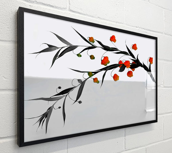 Vase Of Orange Buds B n W