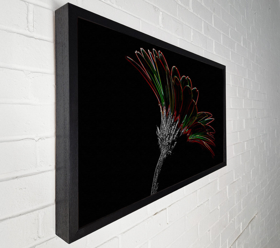  A Canvas Print of Abstract Neon Floral Delight Canvas Wall Art