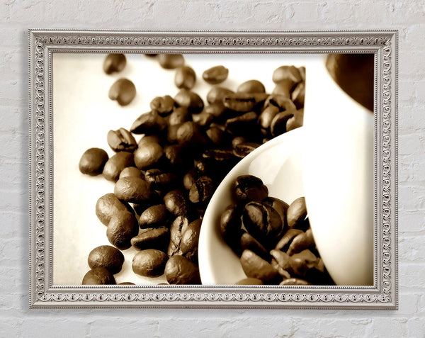 Kaffeetasse mit Bohnen