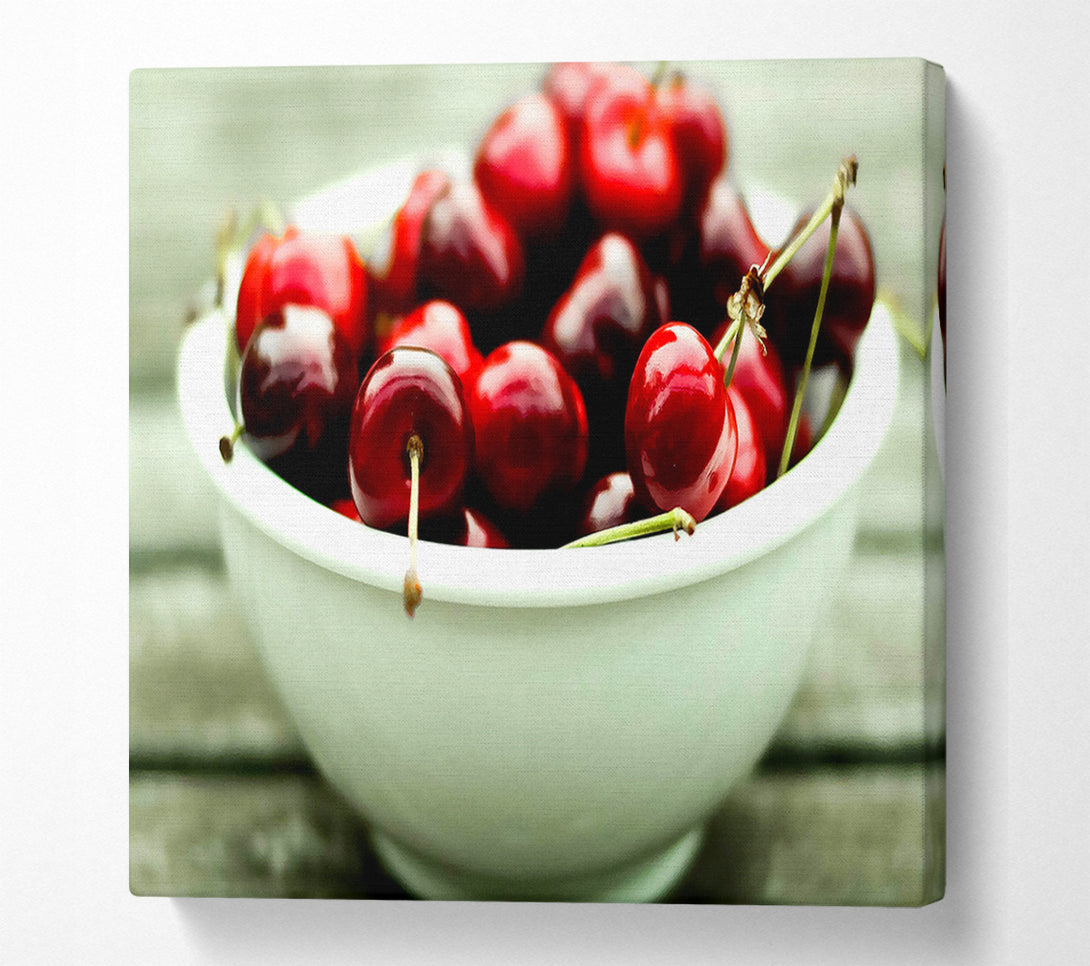  A Canvas Print of A Bowl Full Of Cherries Canvas Art