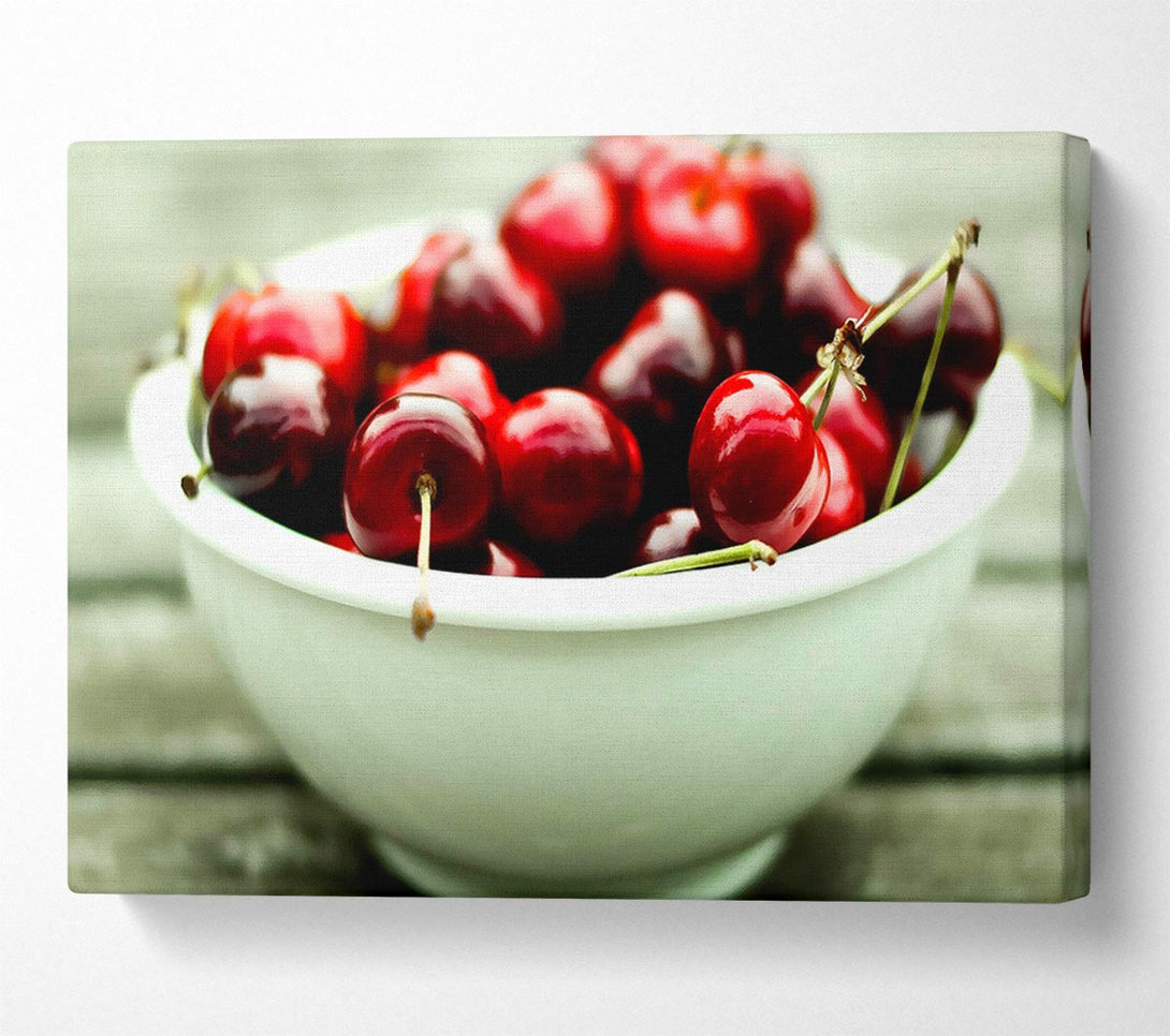  A Canvas Print of A Bowl Full Of Cherries Canvas Art