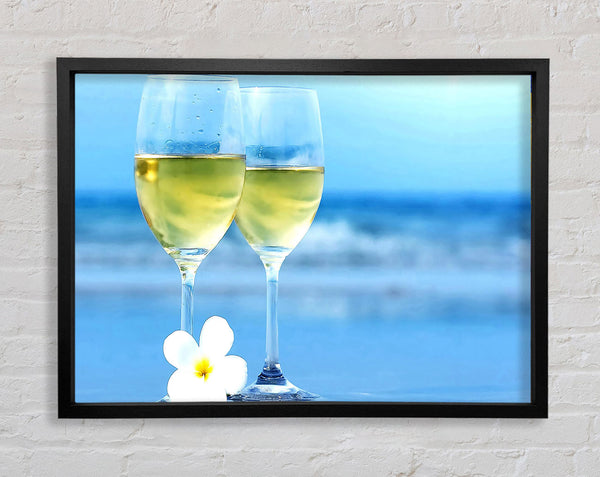 White Wine Glasses Framed Print