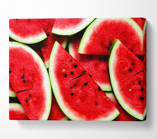 Sliced Watermelon Canvas Wall Art
