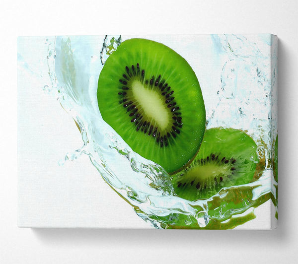  A Canvas Print of Fresh Kiwi Splash Canvas Art