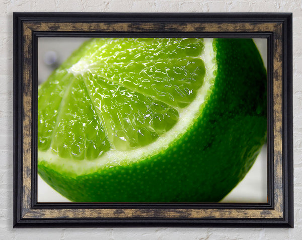 Lime Wedge Framed Print