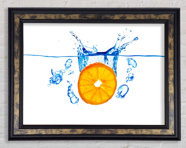 Orange Splash Framed Print