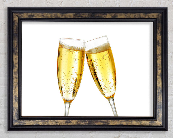 Champagne Glass Cheer Framed Print