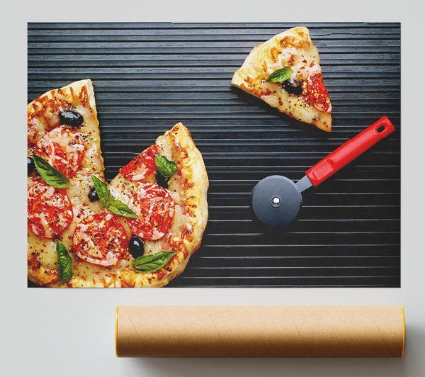 Pizza Sliced Giclee Print