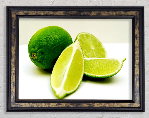 Lime Wedges Framed Print