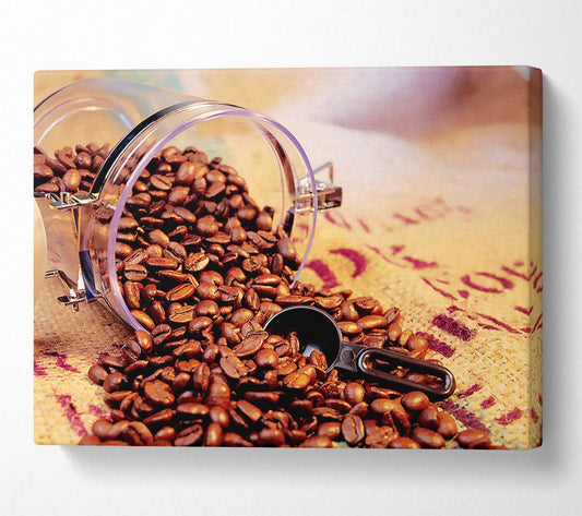 Coffee Bean Spill Canvas Wall Art