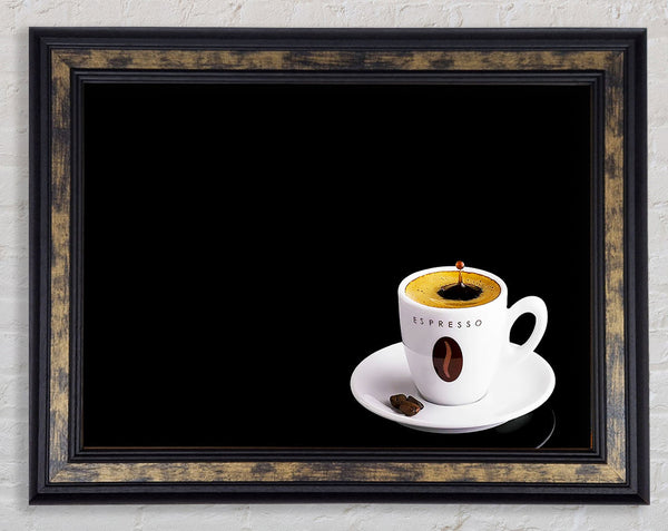 Espresso Drop Framed Print