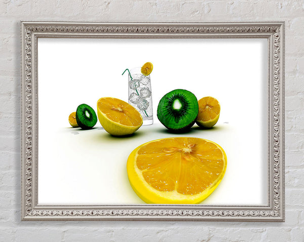 G n T Kiwi And Lemon Framed Print