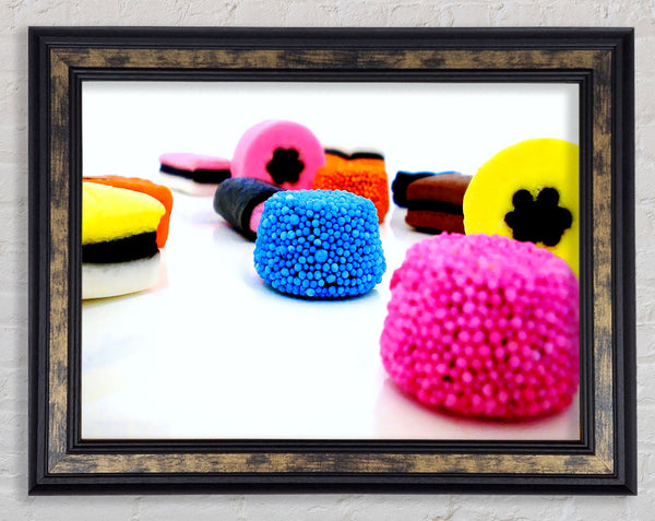 Liquorice Allsorts Dispaly Framed Print
