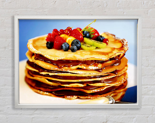 Chocolate Pancake Delight Framed Print