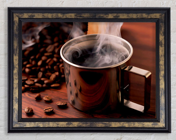 Steaming Hot Coffee Framed Print