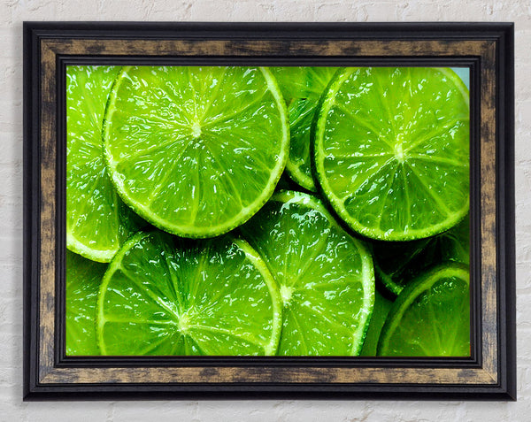 Lime Slices Framed Print