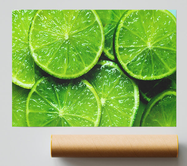 Lime Slices Poster