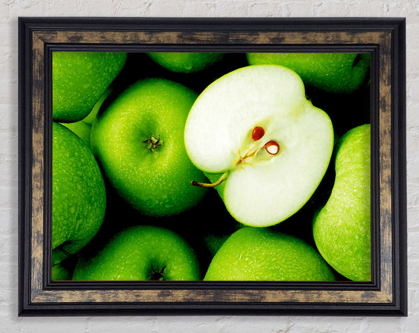 Green Apple Centre Framed Print