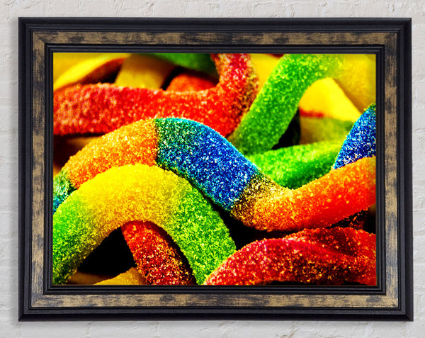 Fizzy Snakes Framed Print