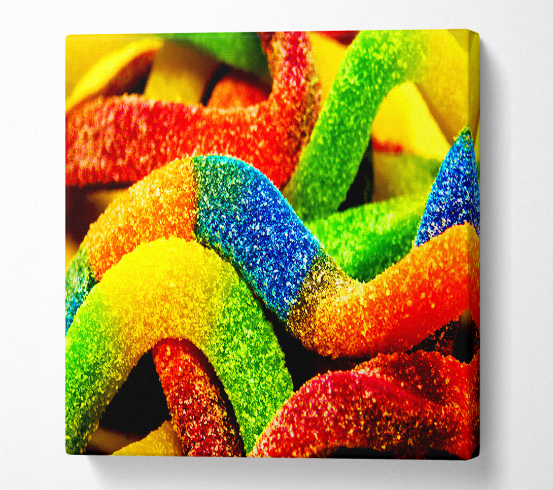  A Canvas Print of Fizzy Snakes Canvas Art