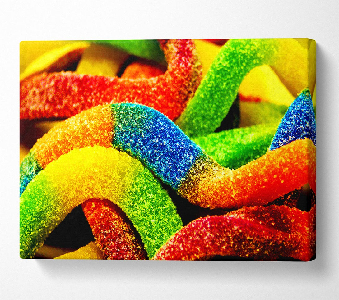  A Canvas Print of Fizzy Snakes Canvas Art