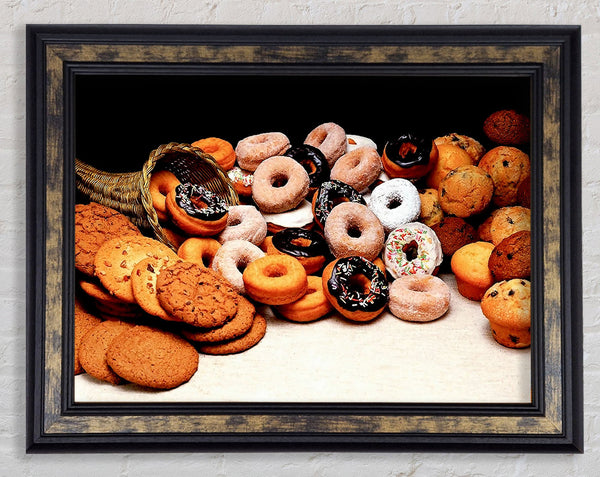 Donuts And Cookies Framed Print
