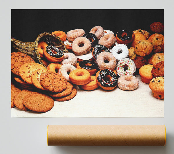 Donuts And Cookies Giclee Print