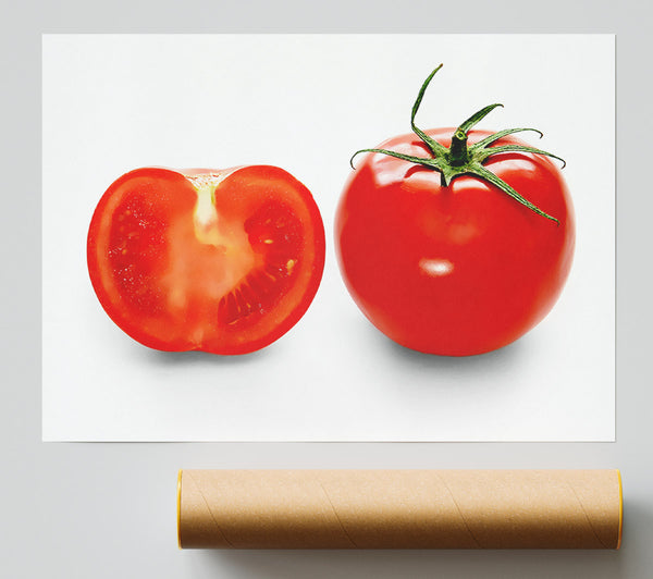 Red Tomato Sliced Poster