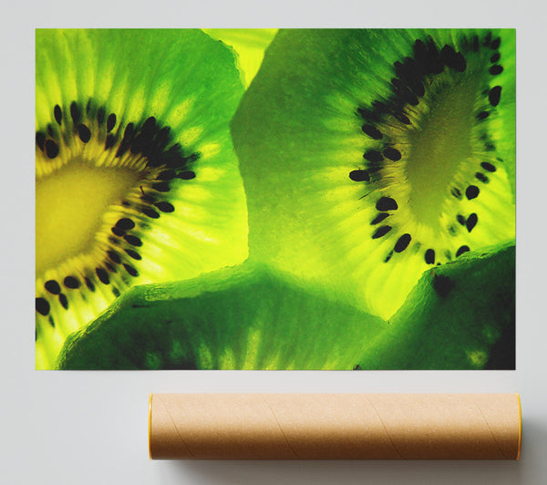 Kiwi Close-Up Poster