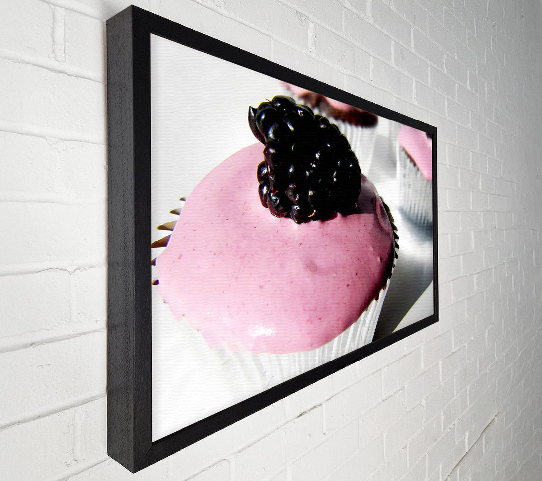  A Canvas Print of Blackberry Cupcake Canvas Wall Art