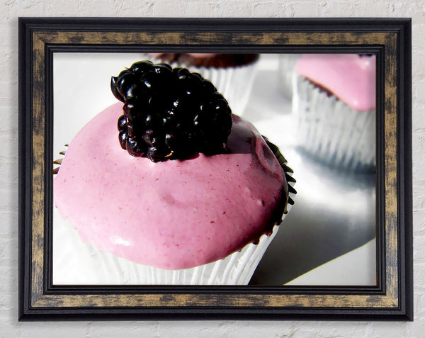 Blackberry Cupcake Framed Print