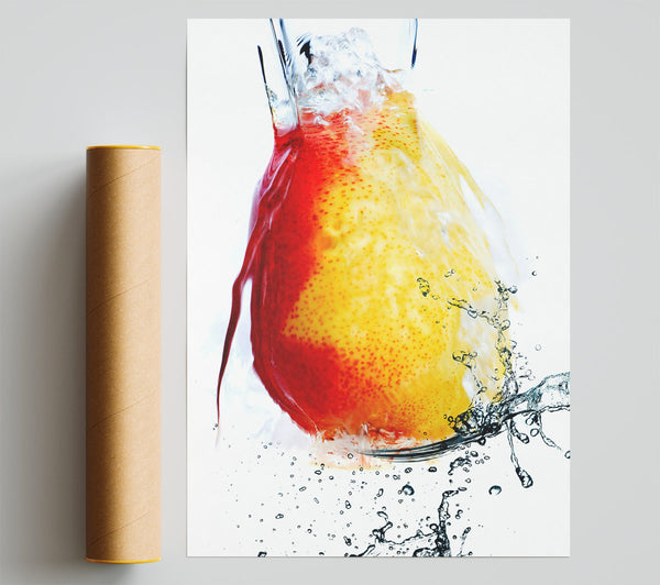 Peach Waterfall Poster