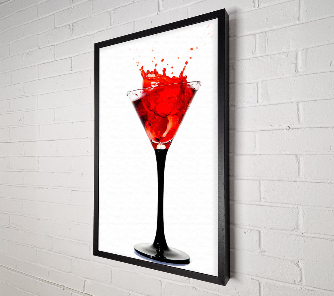  A Canvas Print of Red Cocktail Splash Canvas Print