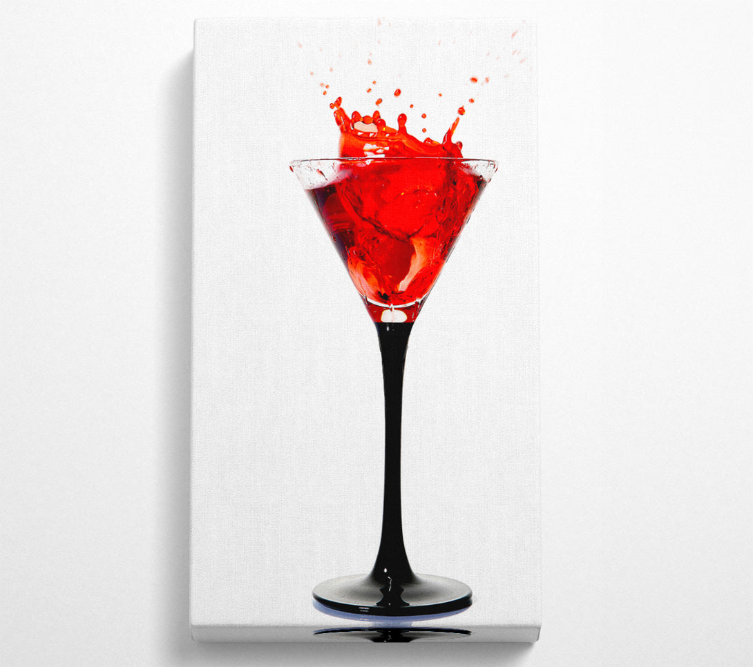  A Canvas Print of Red Cocktail Splash Canvas Print