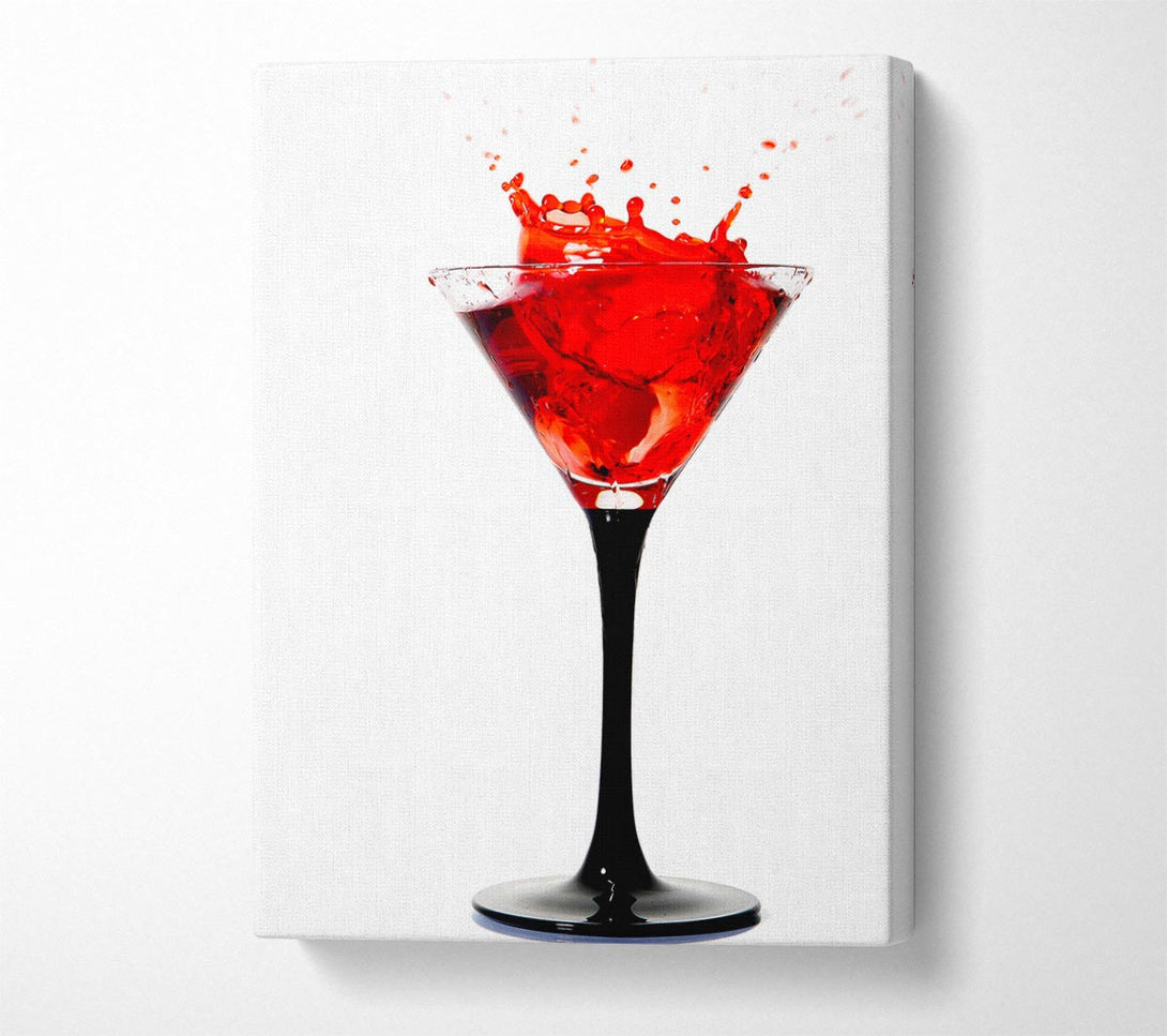  A Canvas Print of Red Cocktail Splash Canvas Print