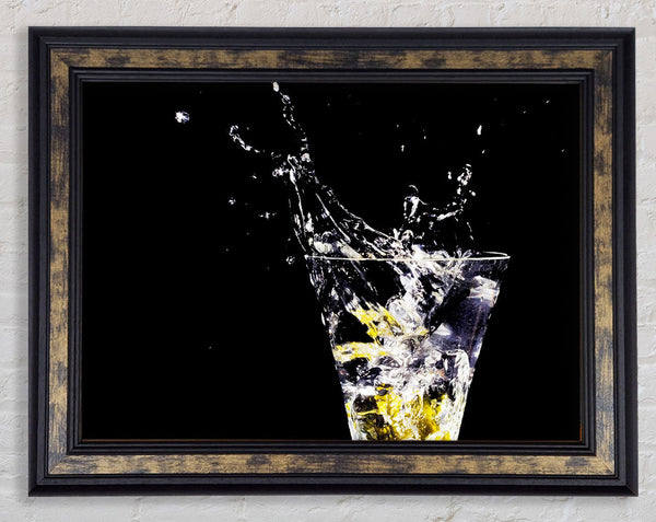 Gin And Tonic Splash Framed Print