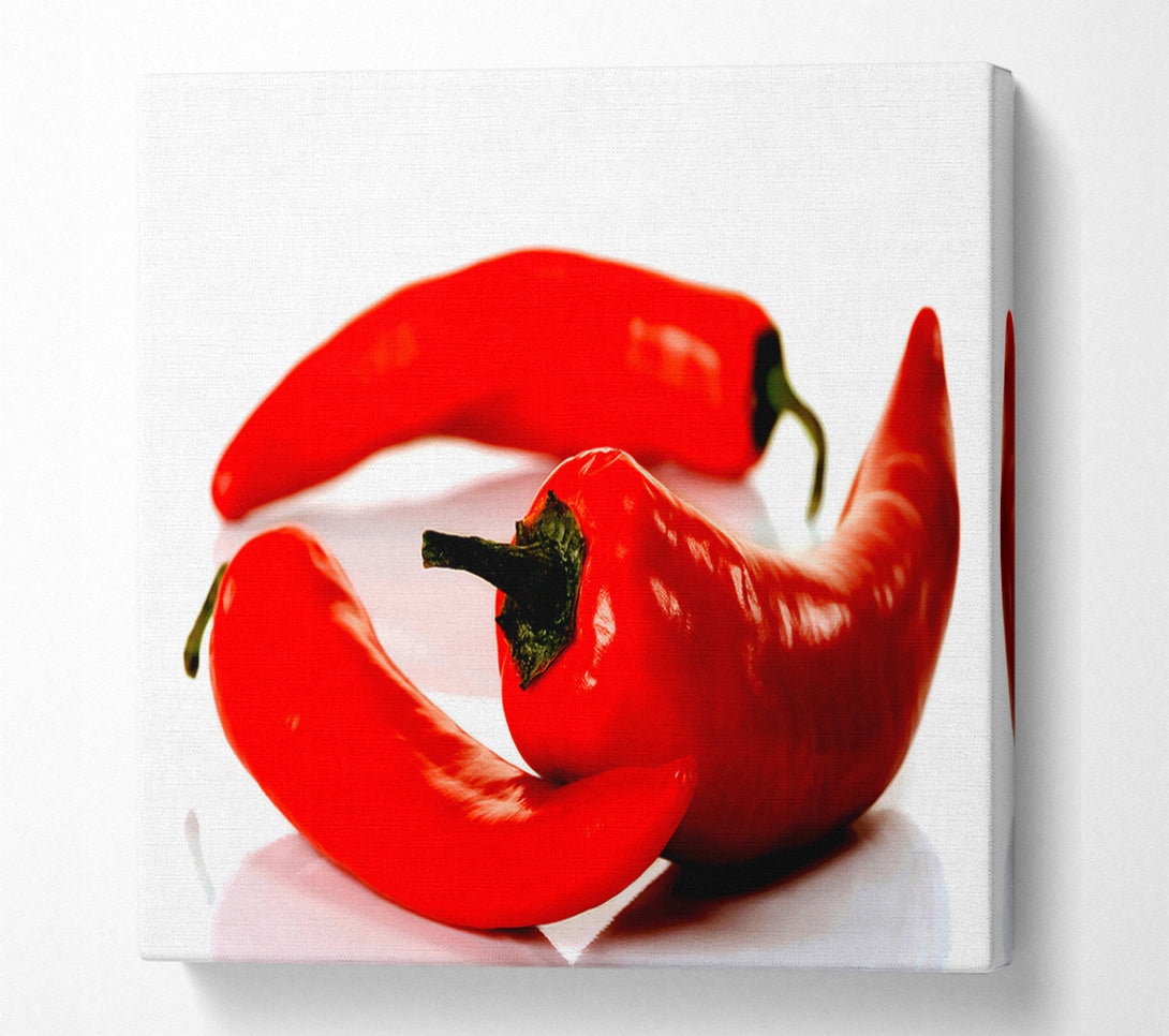  A Canvas Print of Red Pepper Trio Canvas Art