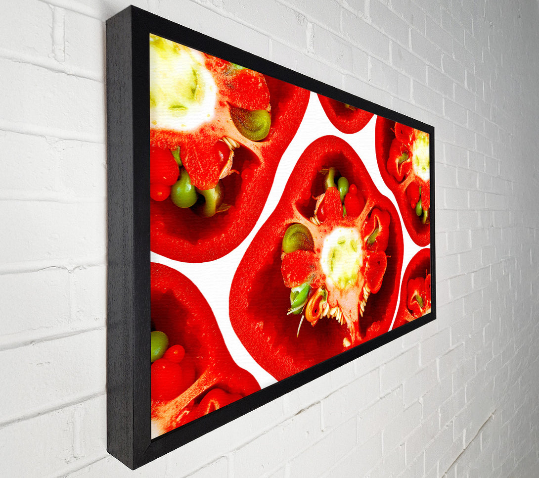  A Canvas Print of The Centre Of The Red Pepper Canvas Wall Art