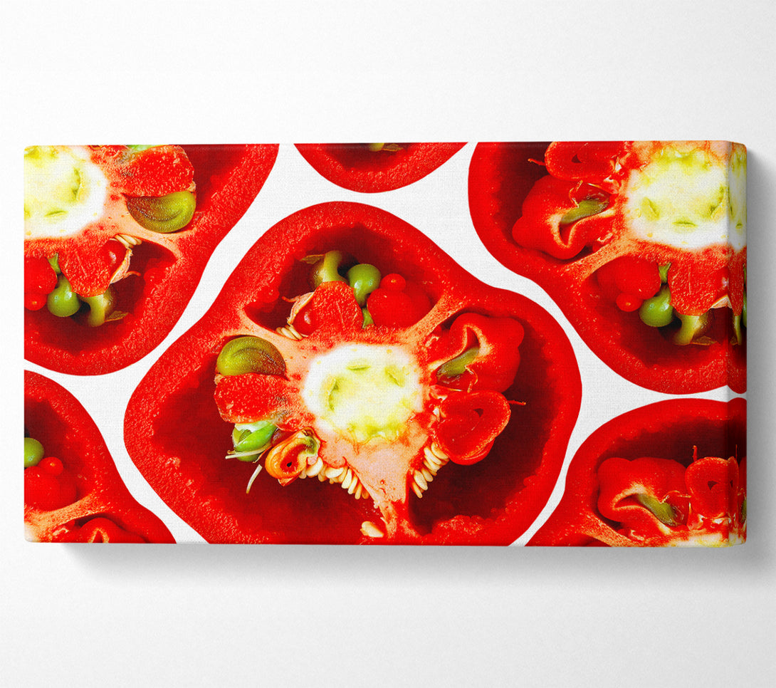  A Canvas Print of The Centre Of The Red Pepper Canvas Wall Art