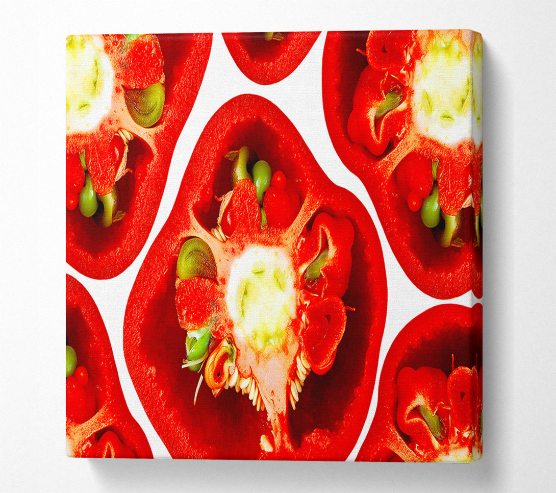  A Canvas Print of The Centre Of The Red Pepper Canvas Wall Art