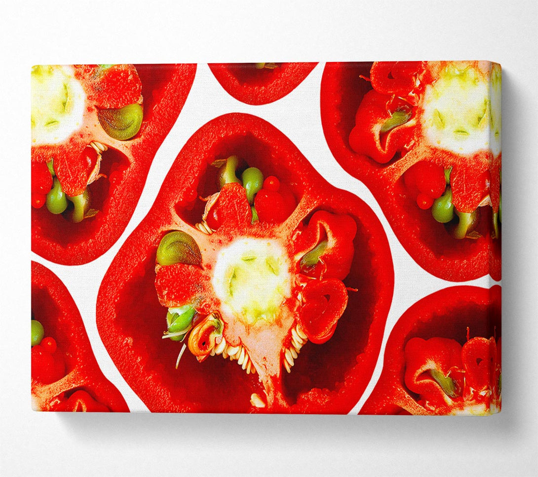 A Canvas Print of The Centre Of The Red Pepper Canvas Wall Art