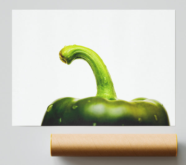 Green Pepper Head Print
