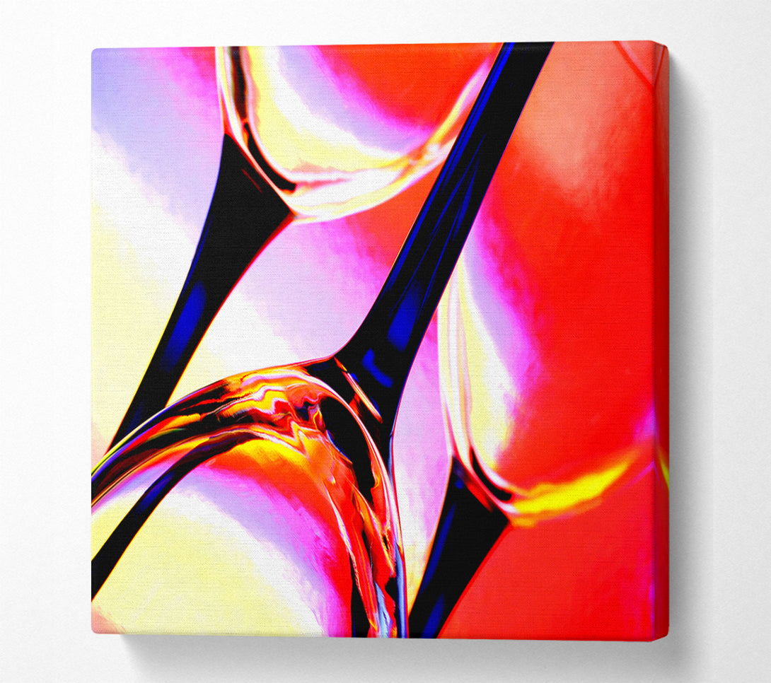  A Canvas Print of Wine Glass Trio Canvas Art