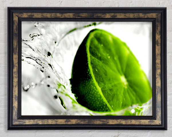 Lime Splash Framed Print