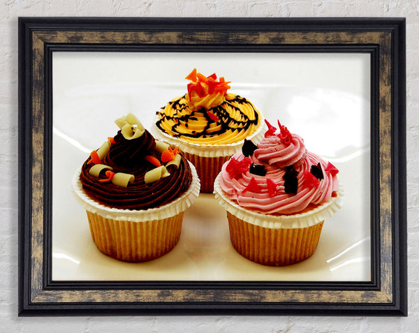 Cupcake Trio Framed Print