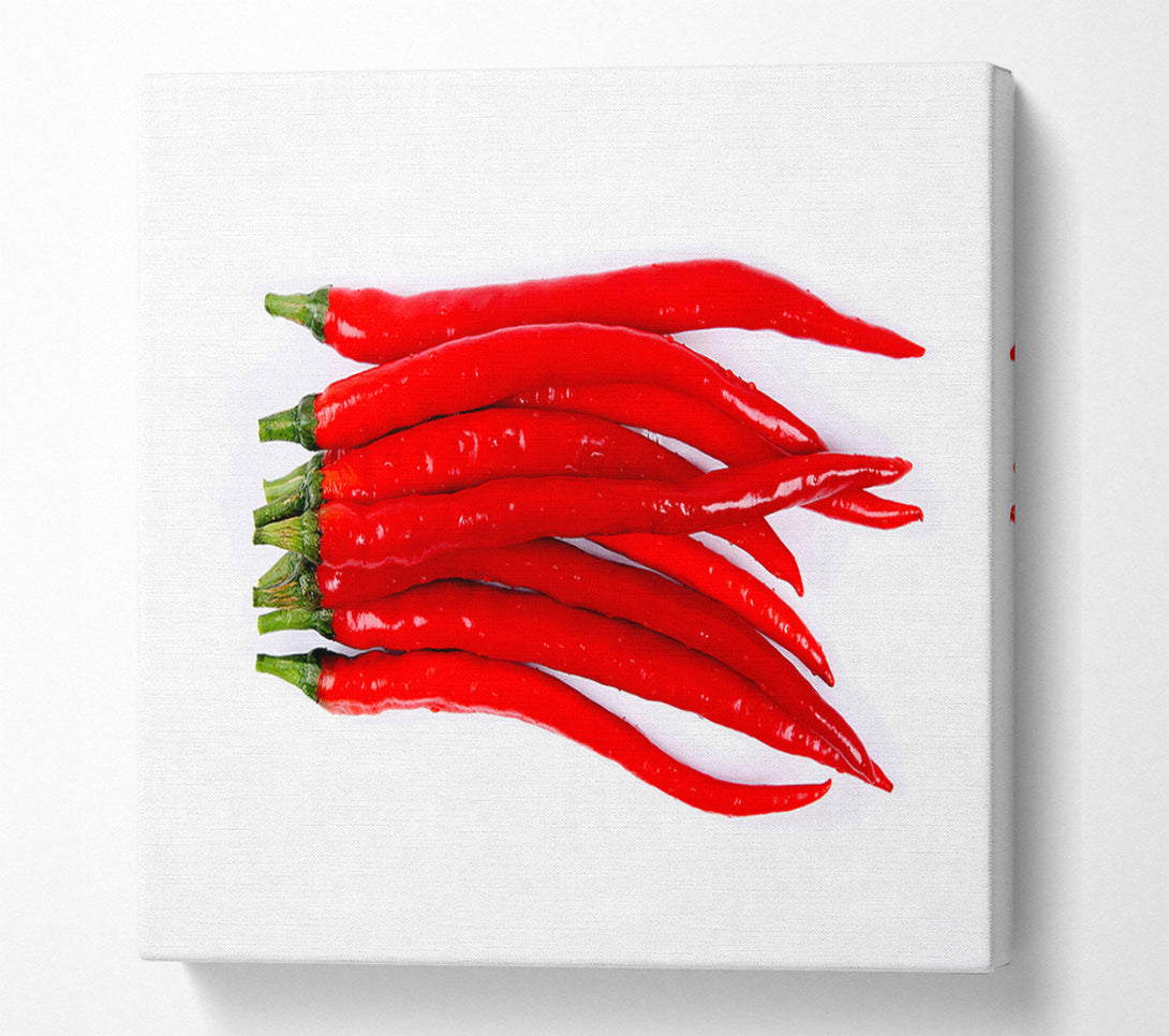  A Canvas Print of Fire Red Peppers Canvas Wall Art