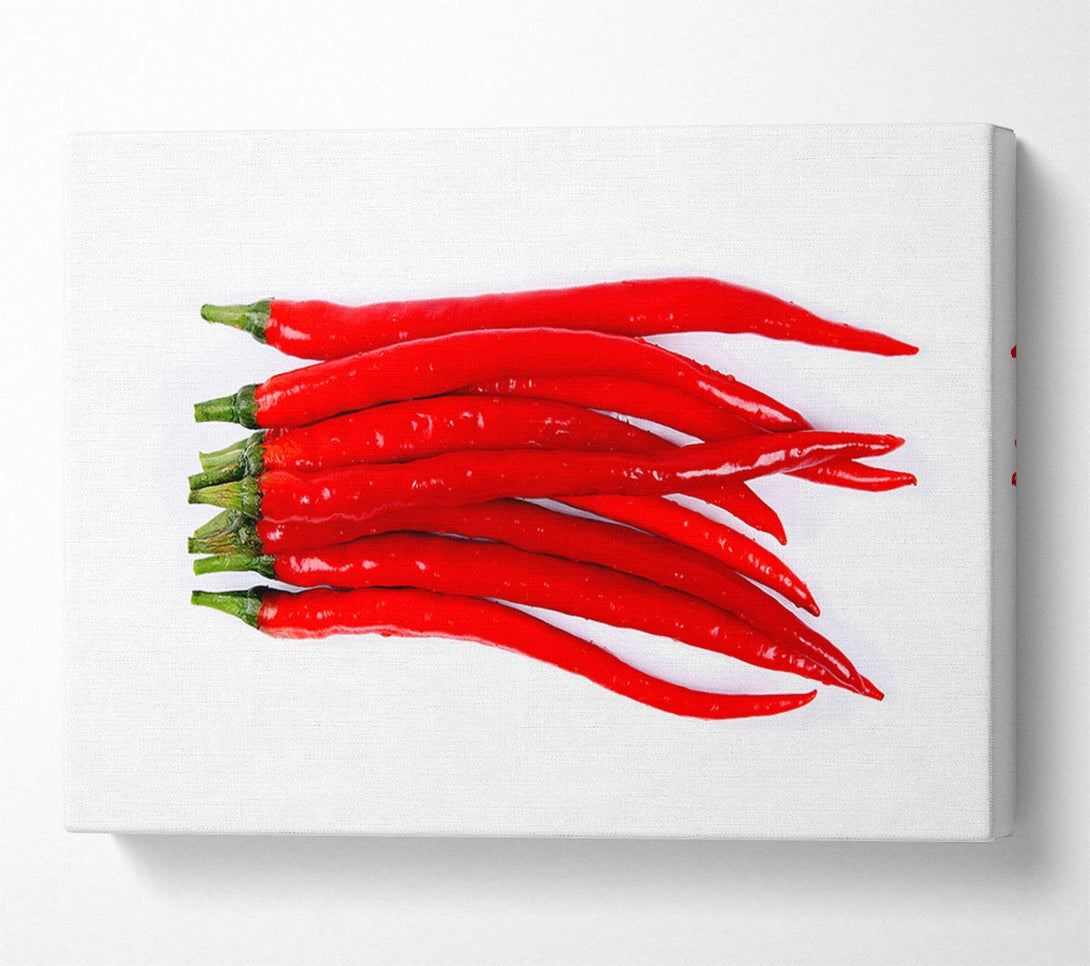  A Canvas Print of Fire Red Peppers Canvas Wall Art