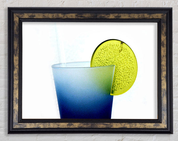 Blue Frost Slice Framed Print